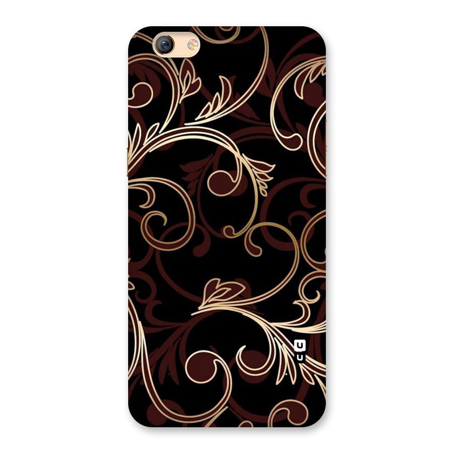 Golden Maroon Beauty Back Case for Oppo F3 Plus