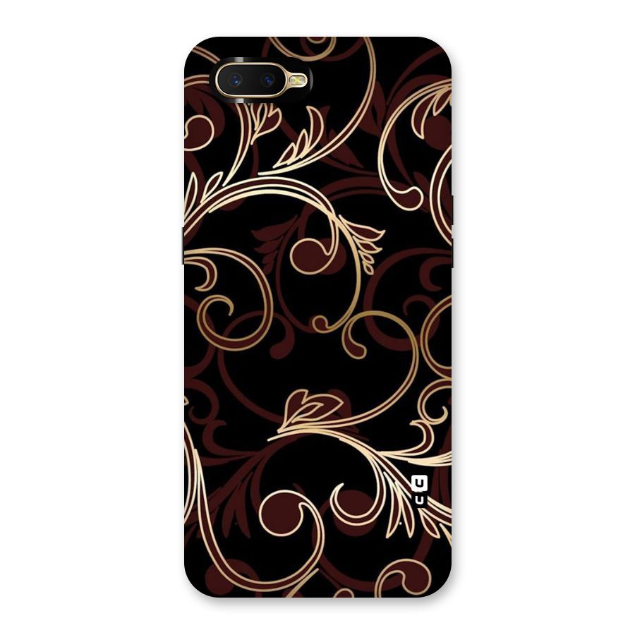 Golden Maroon Beauty Back Case for Oppo K1