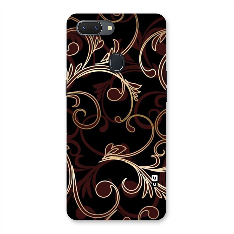 Golden Maroon Beauty Back Case for Oppo Realme 2