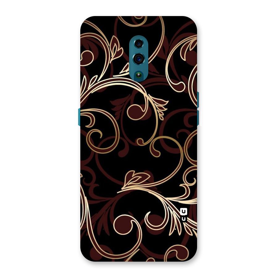 Golden Maroon Beauty Back Case for Oppo Reno