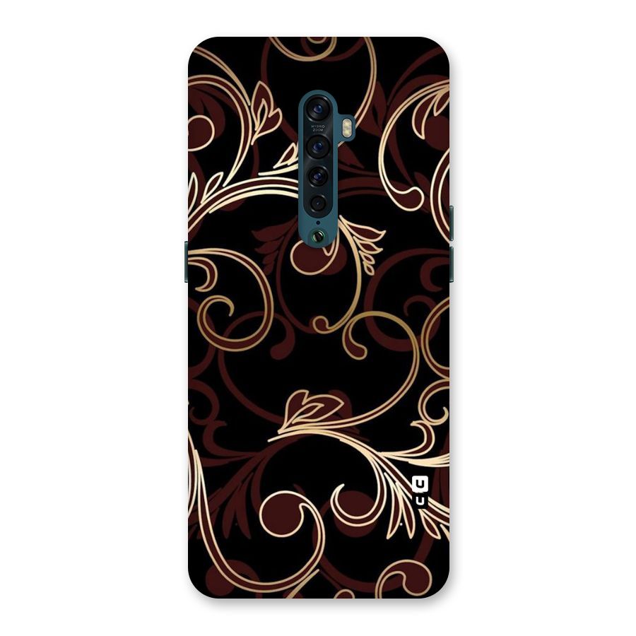 Golden Maroon Beauty Back Case for Oppo Reno2