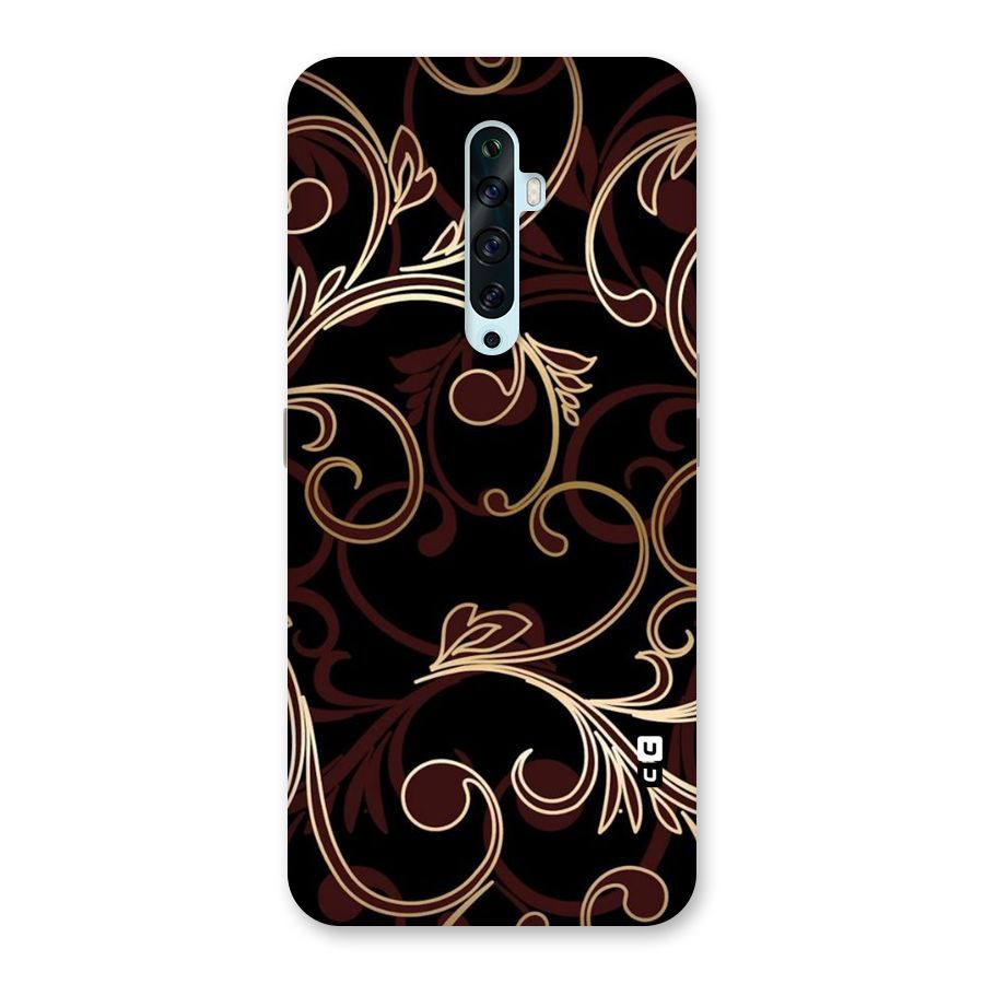 Golden Maroon Beauty Back Case for Oppo Reno2 Z