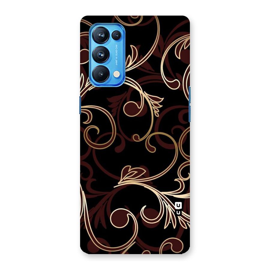 Golden Maroon Beauty Back Case for Oppo Reno5 Pro 5G