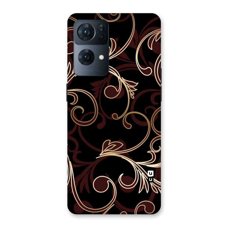 Golden Maroon Beauty Back Case for Oppo Reno7 Pro 5G
