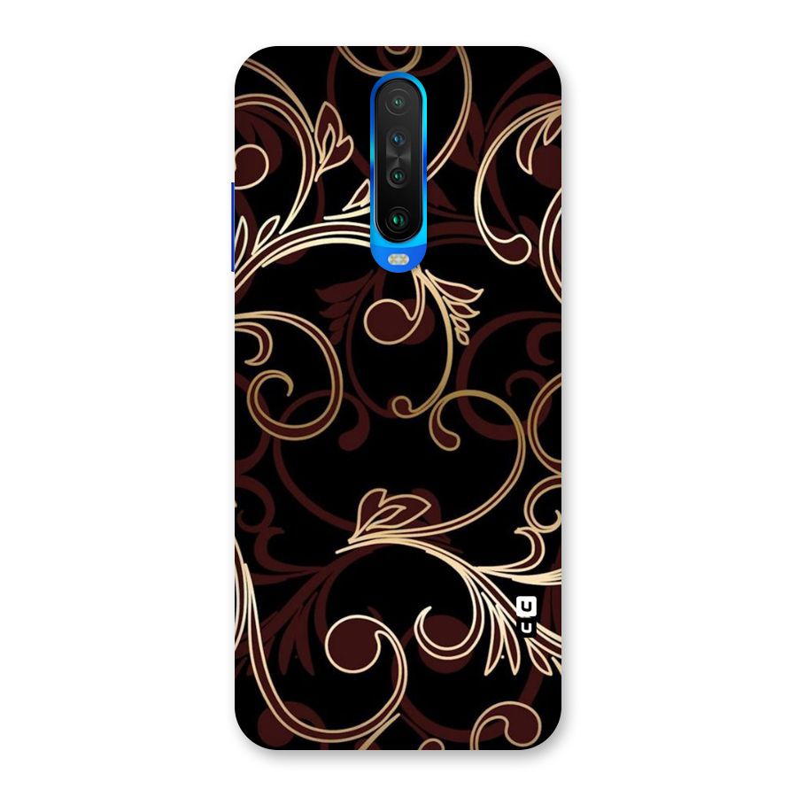 Golden Maroon Beauty Back Case for Poco X2