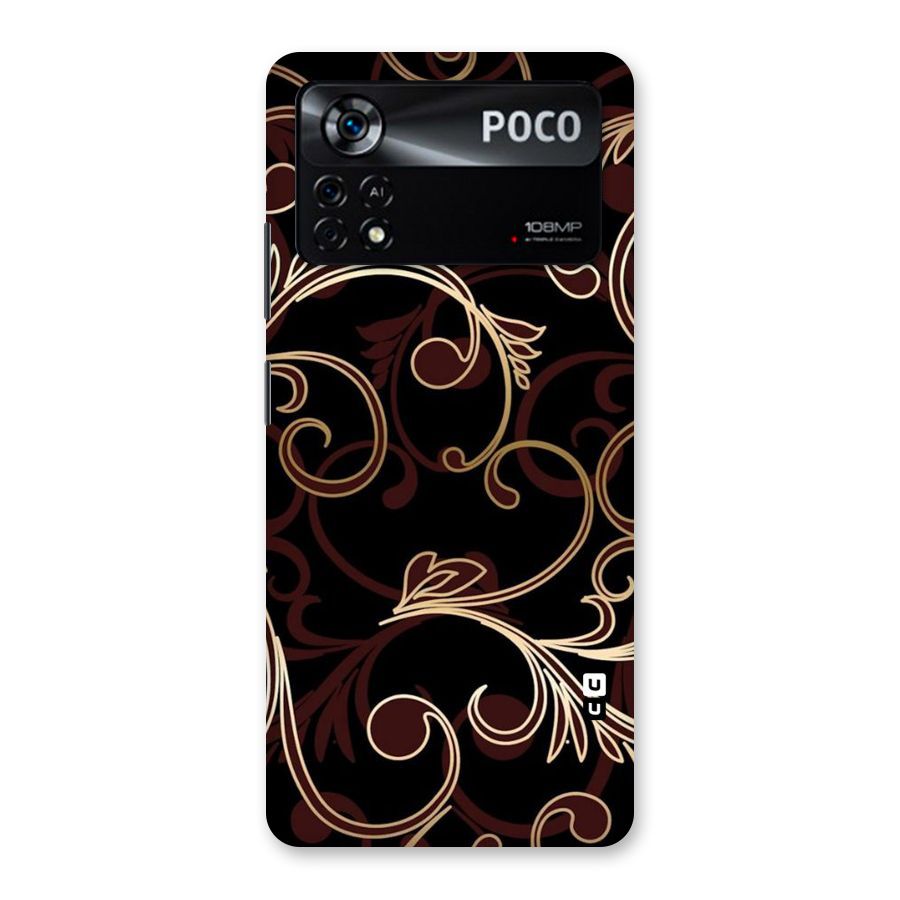 Golden Maroon Beauty Back Case for Poco X4 Pro 5G