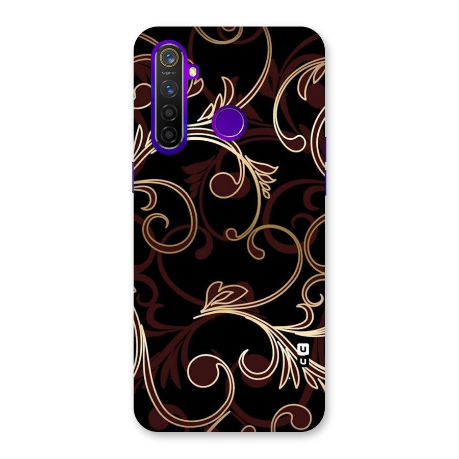 Golden Maroon Beauty Back Case for Realme 5 Pro