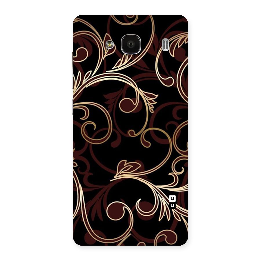 Golden Maroon Beauty Back Case for Redmi 2