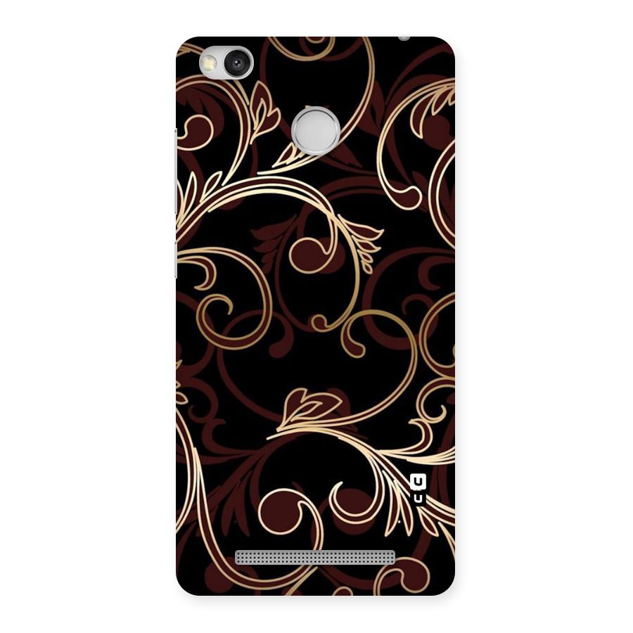 Golden Maroon Beauty Back Case for Redmi 3S Prime