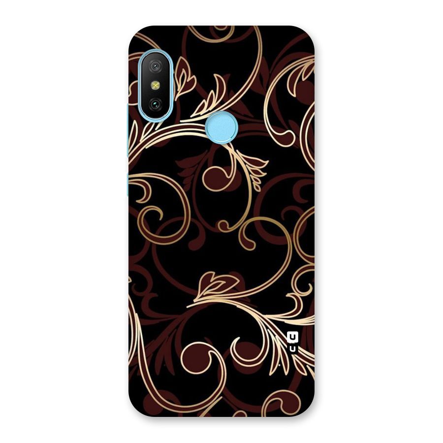 Golden Maroon Beauty Back Case for Redmi 6 Pro