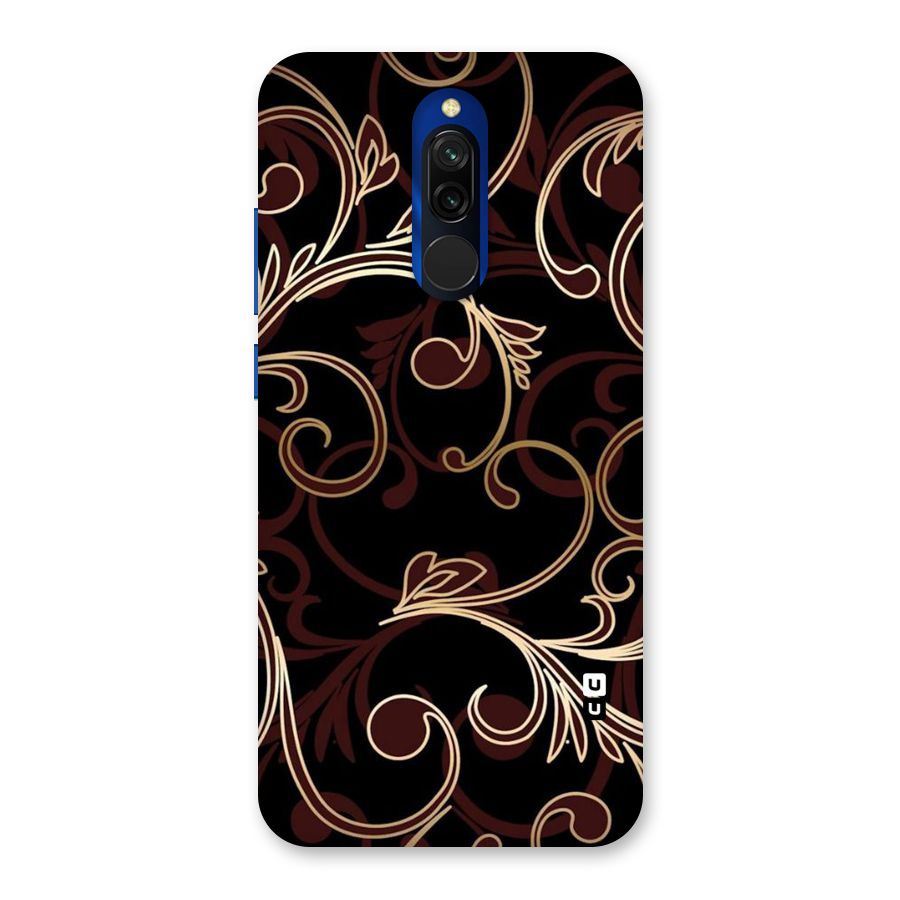 Golden Maroon Beauty Back Case for Redmi 8
