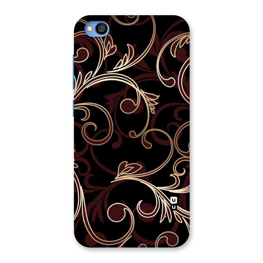 Golden Maroon Beauty Back Case for Redmi Go