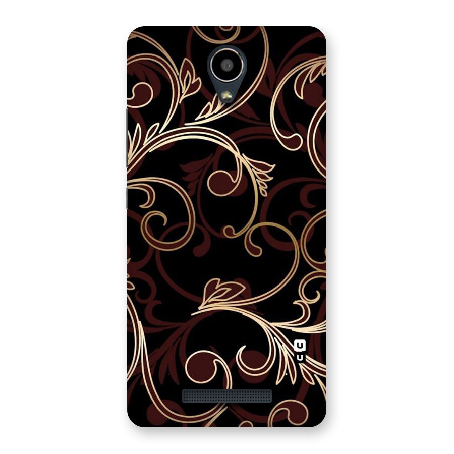 Golden Maroon Beauty Back Case for Redmi Note 2