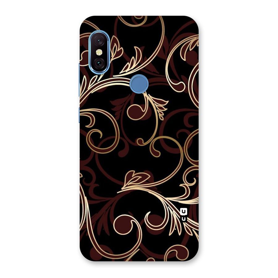 Golden Maroon Beauty Back Case for Redmi Note 6 Pro