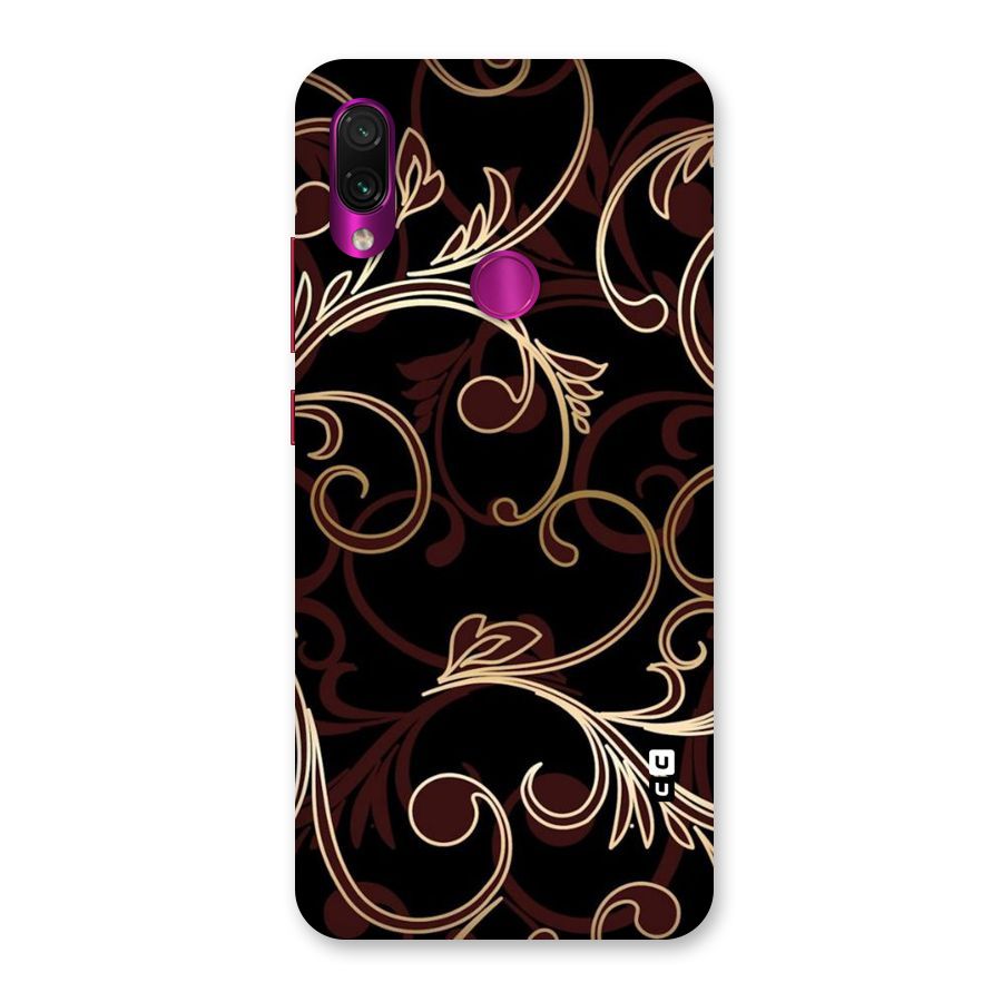 Golden Maroon Beauty Back Case for Redmi Note 7 Pro