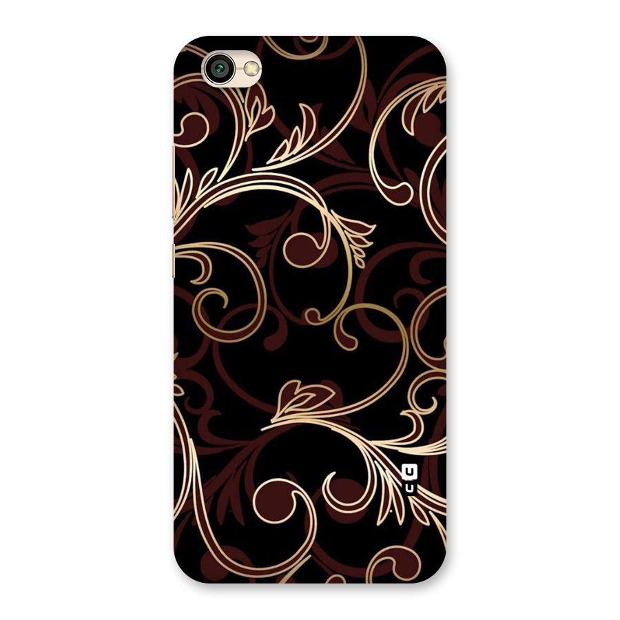 Golden Maroon Beauty Back Case for Redmi Y1 Lite