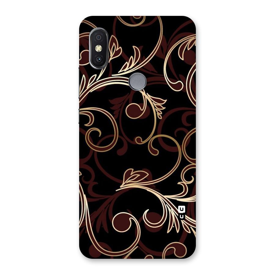 Golden Maroon Beauty Back Case for Redmi Y2