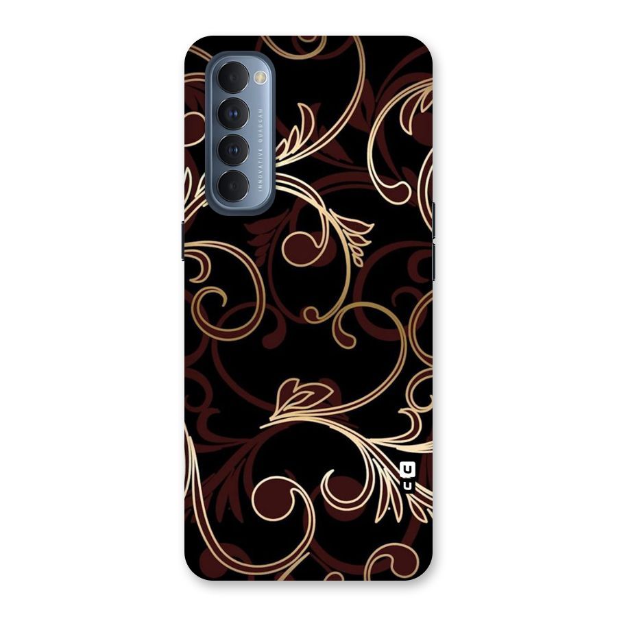 Golden Maroon Beauty Back Case for Reno4 Pro