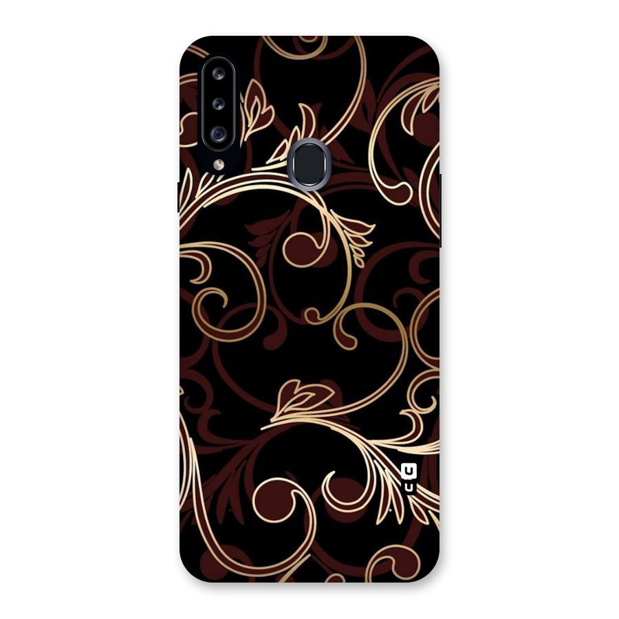 Golden Maroon Beauty Back Case for Samsung Galaxy A20s
