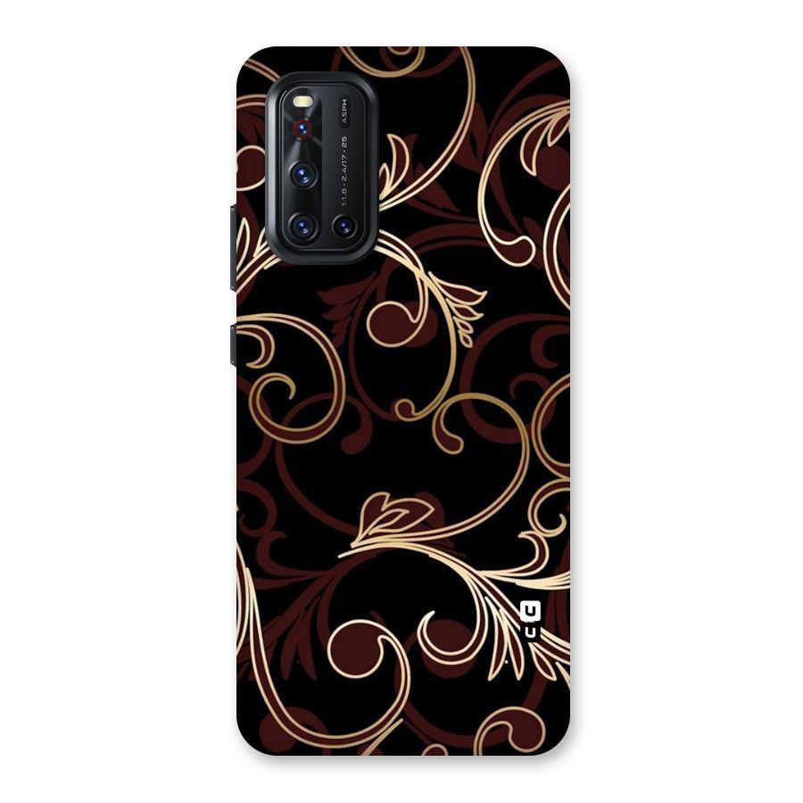 Golden Maroon Beauty Back Case for Vivo V19