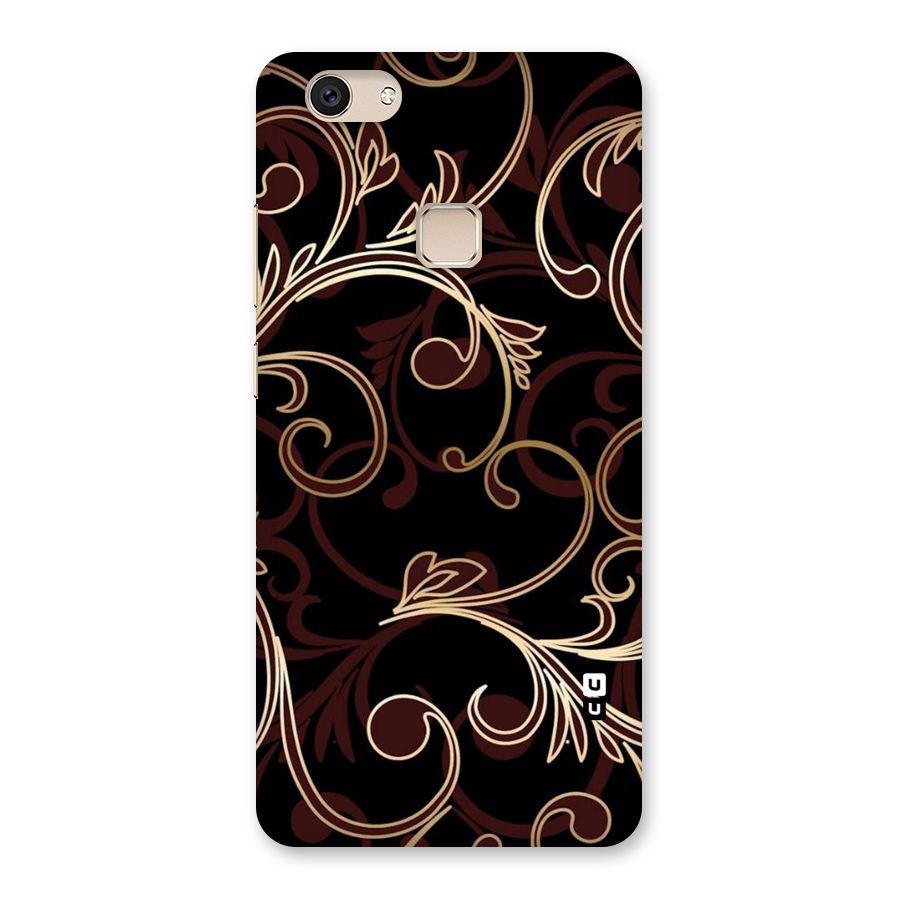 Golden Maroon Beauty Back Case for Vivo V7