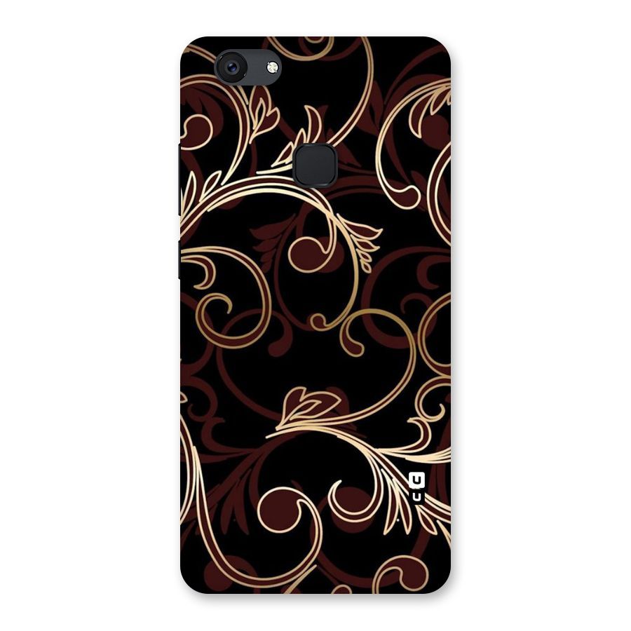 Golden Maroon Beauty Back Case for Vivo V7 Plus