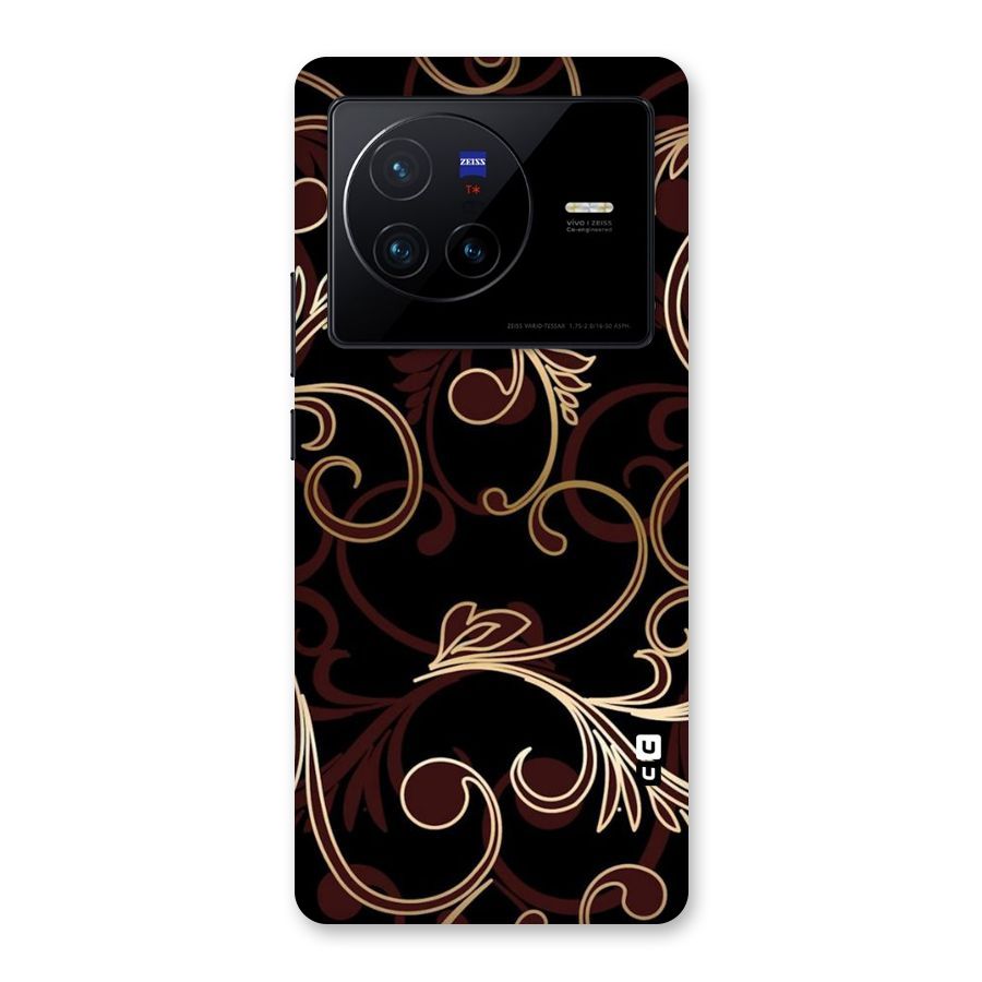 Golden Maroon Beauty Back Case for Vivo X80