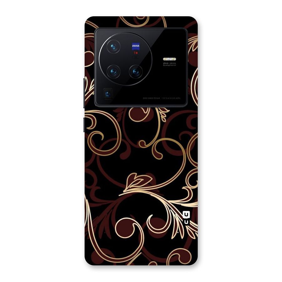 Golden Maroon Beauty Back Case for Vivo X80 Pro