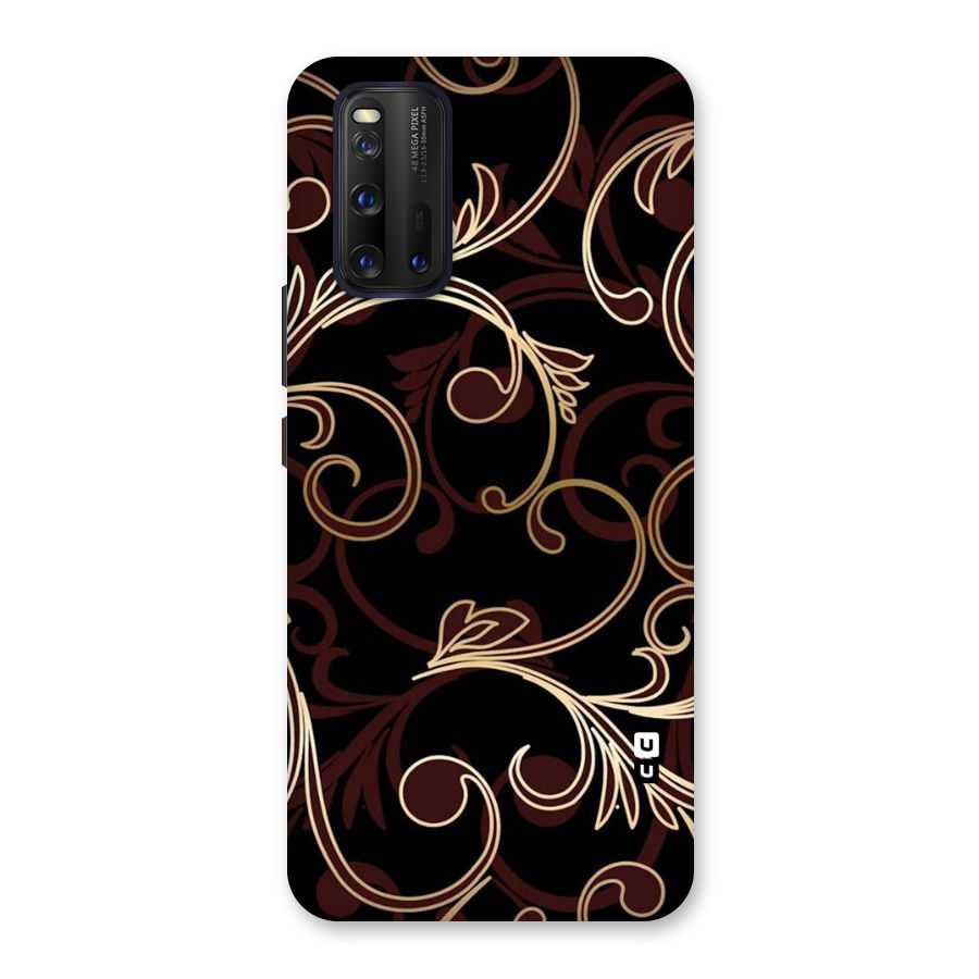 Golden Maroon Beauty Back Case for Vivo iQOO 3