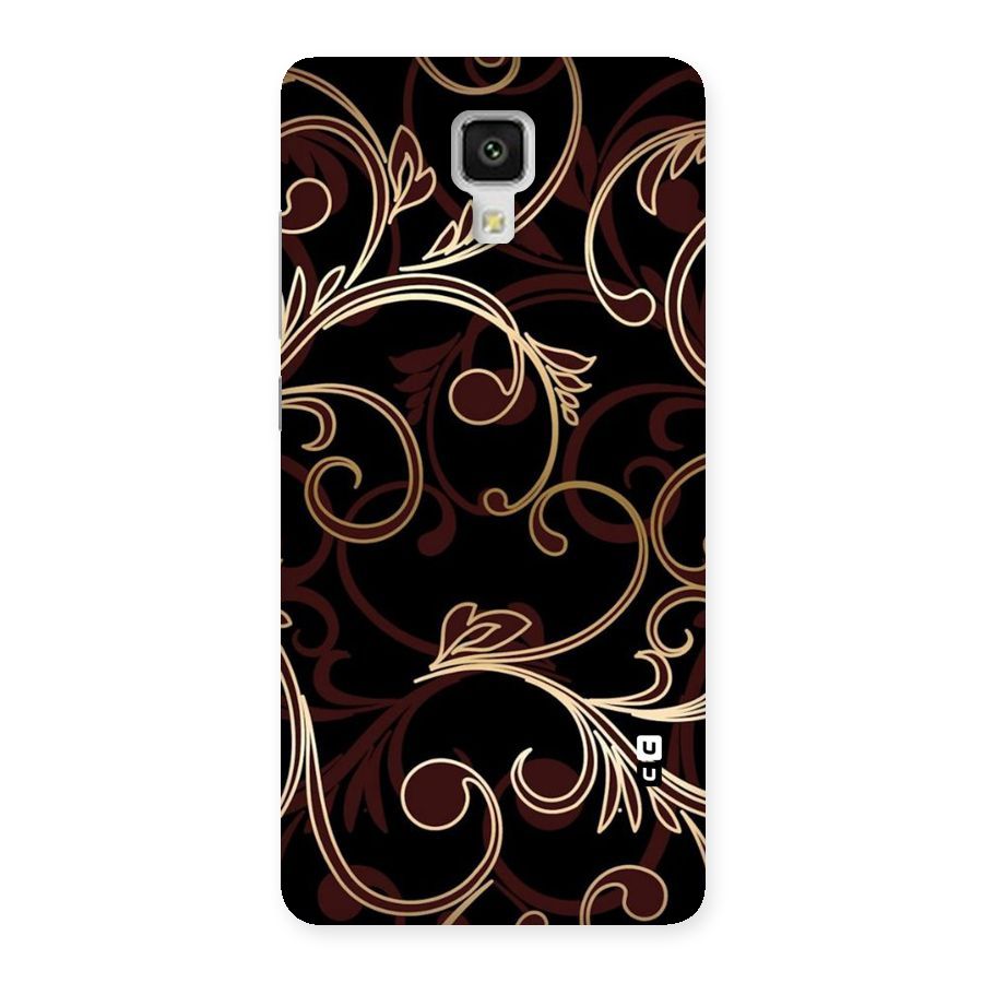 Golden Maroon Beauty Back Case for Xiaomi Mi 4