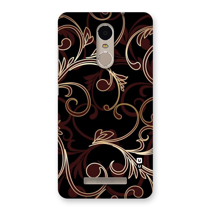 Golden Maroon Beauty Back Case for Xiaomi Redmi Note 3