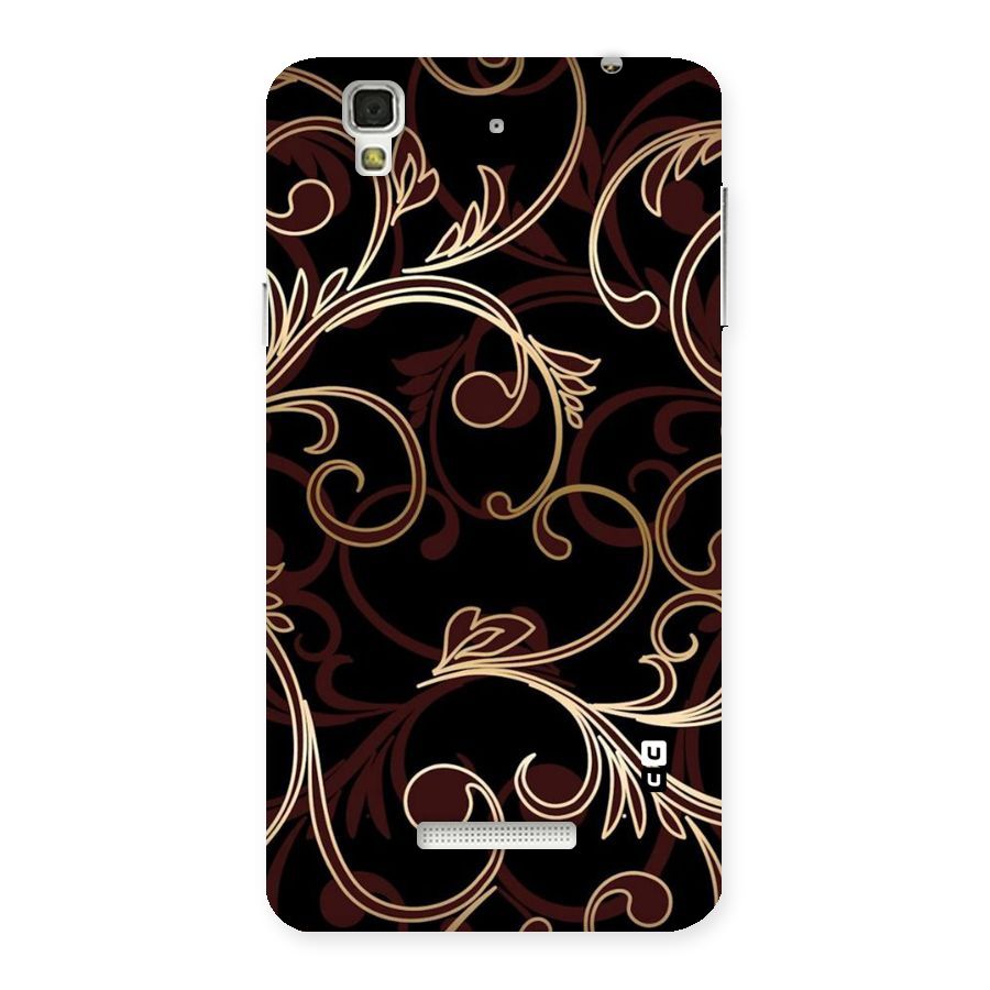 Golden Maroon Beauty Back Case for YU Yureka Plus