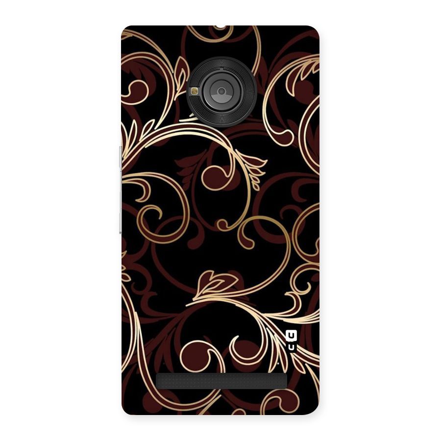Golden Maroon Beauty Back Case for Yu Yunique