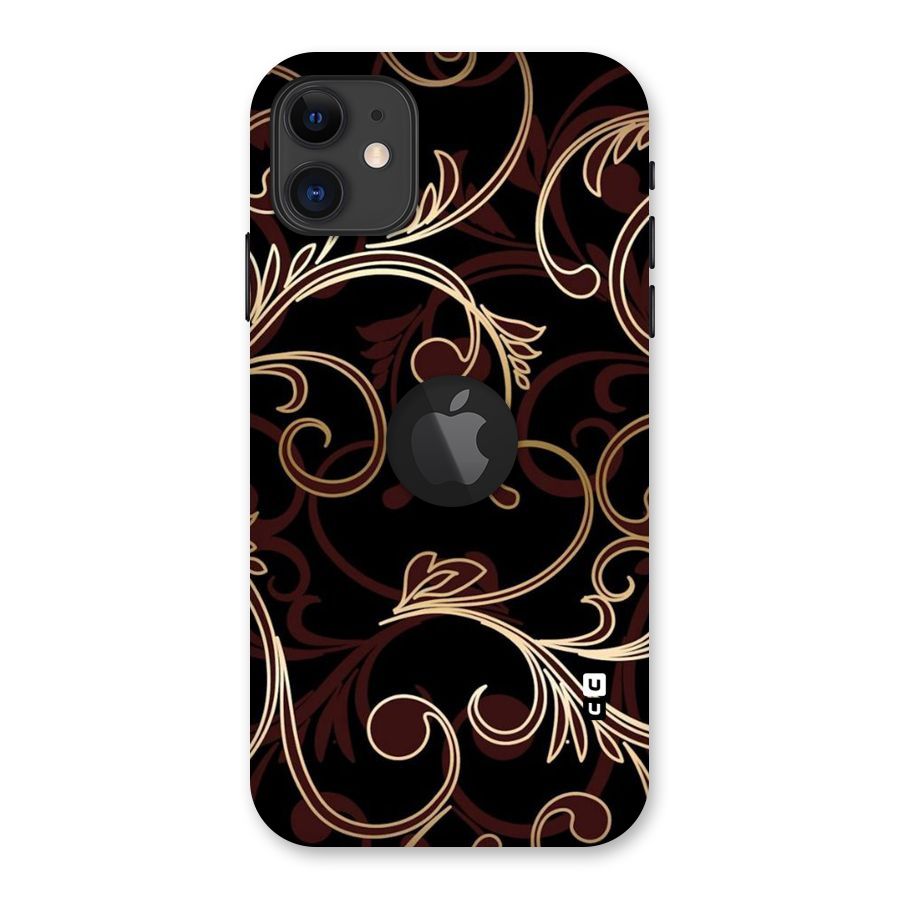 Golden Maroon Beauty Back Case for iPhone 11 Logo Cut