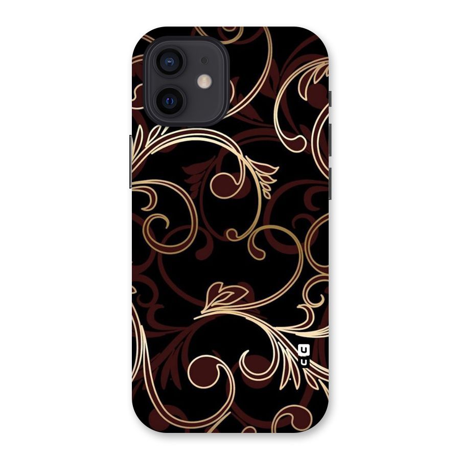 Golden Maroon Beauty Back Case for iPhone 12