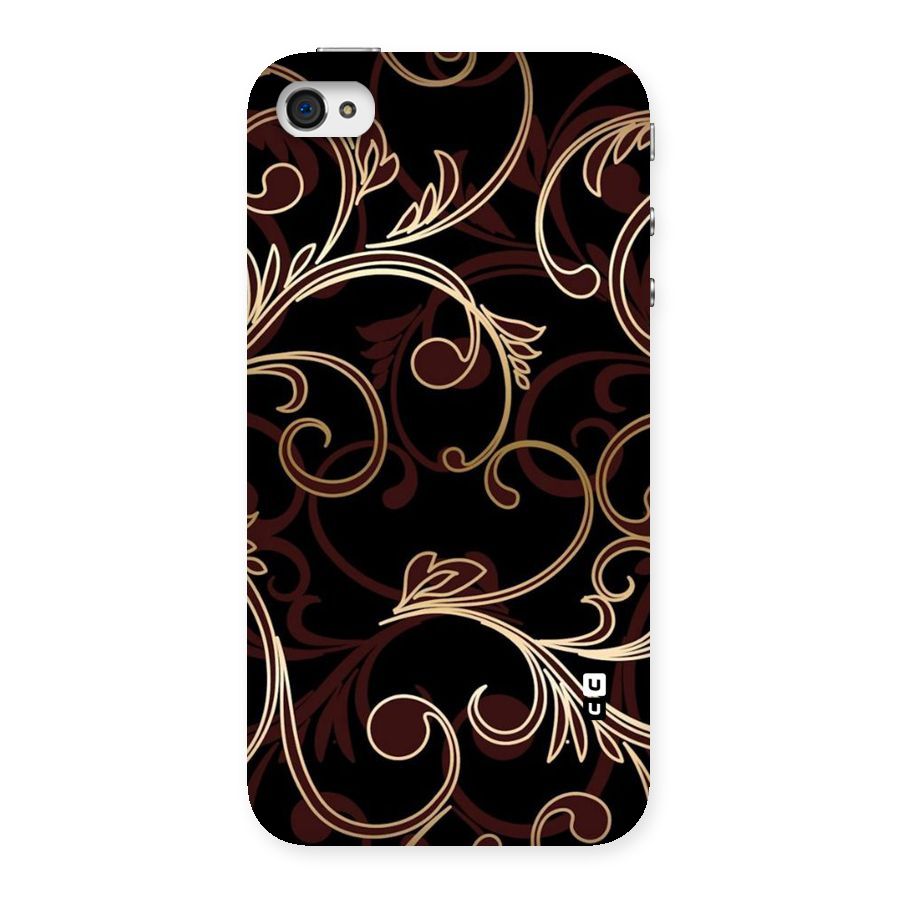 Golden Maroon Beauty Back Case for iPhone 4 4s