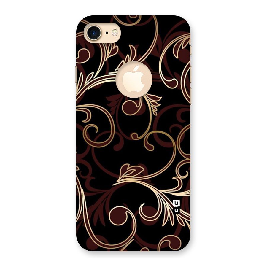 Golden Maroon Beauty Back Case for iPhone 7 Logo Cut