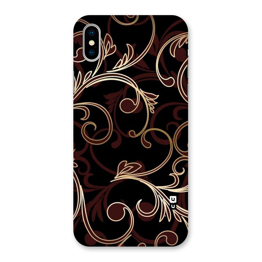 Golden Maroon Beauty Back Case for iPhone XS