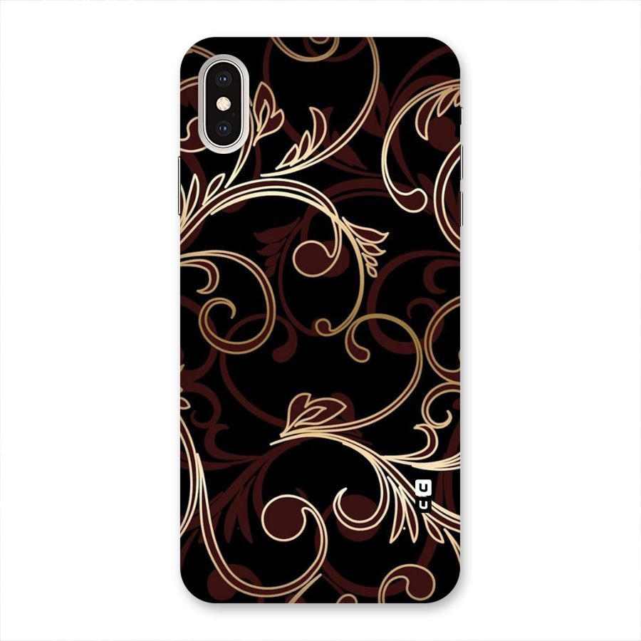 Golden Maroon Beauty Back Case for iPhone XS Max