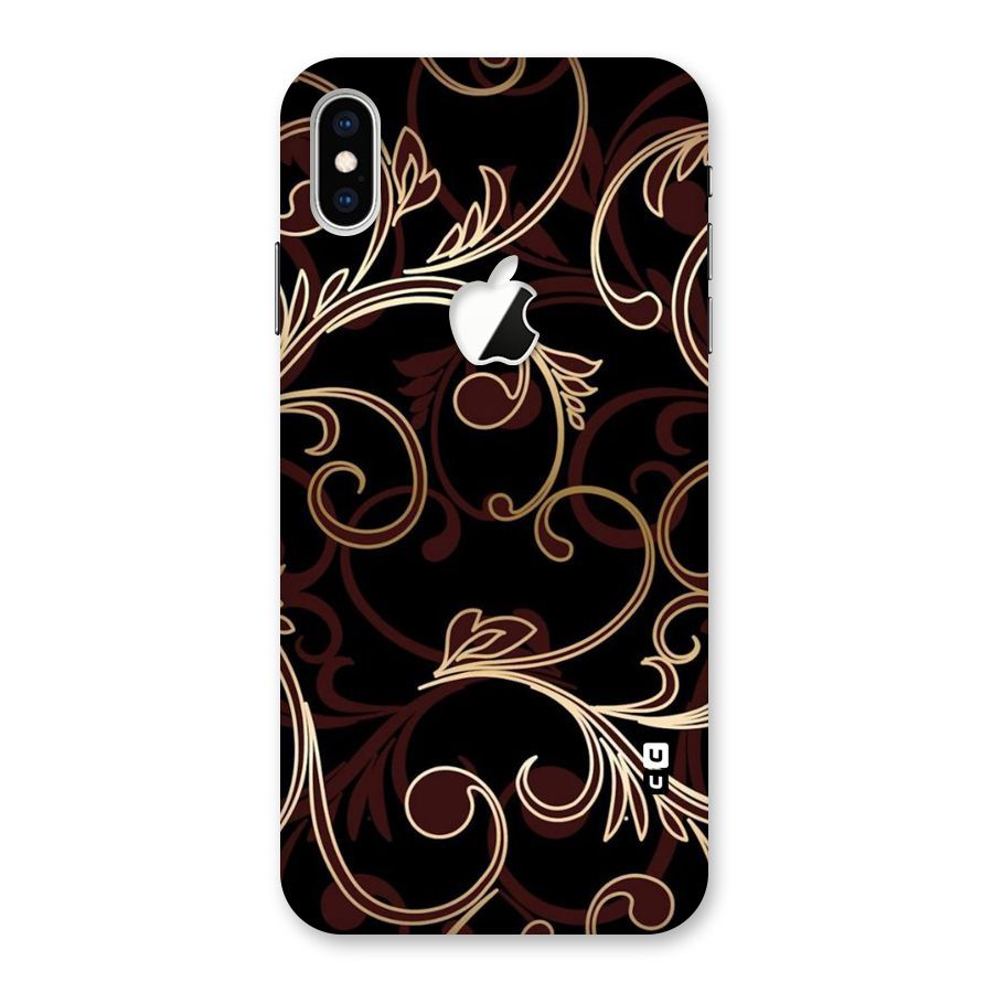 Golden Maroon Beauty Back Case for iPhone XS Max Apple Cut