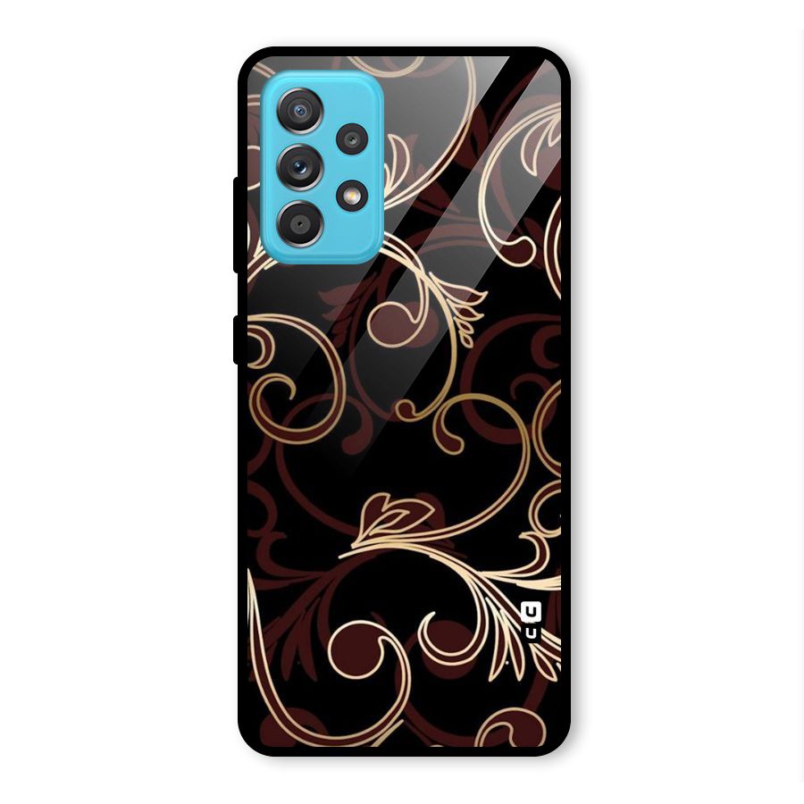 Golden Maroon Beauty Glass Back Case for Galaxy A52