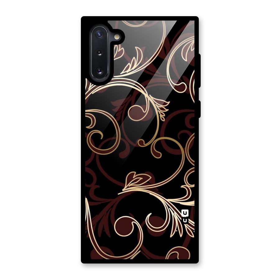 Golden Maroon Beauty Glass Back Case for Galaxy Note 10