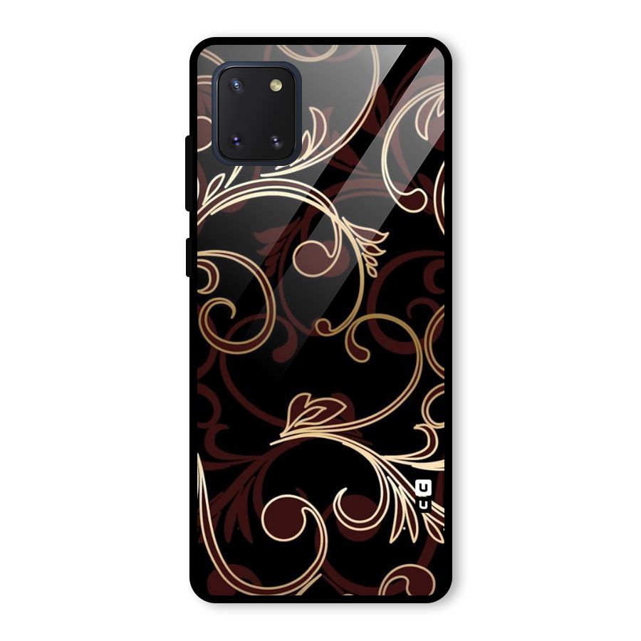 Golden Maroon Beauty Glass Back Case for Galaxy Note 10 Lite