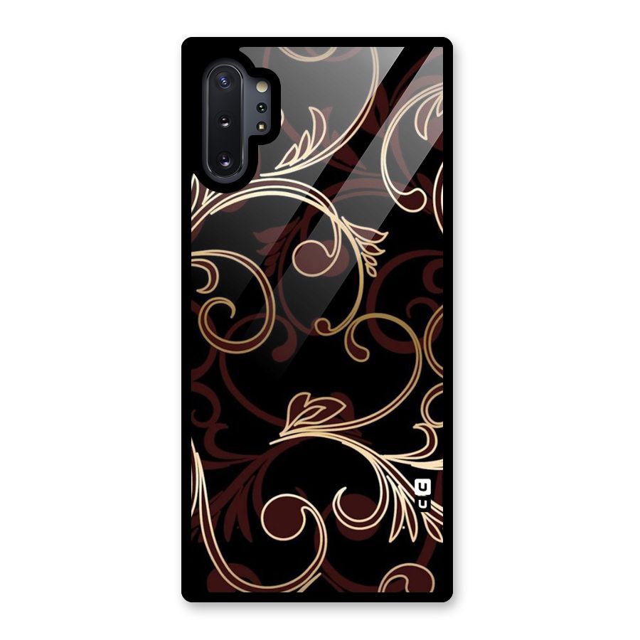 Golden Maroon Beauty Glass Back Case for Galaxy Note 10 Plus