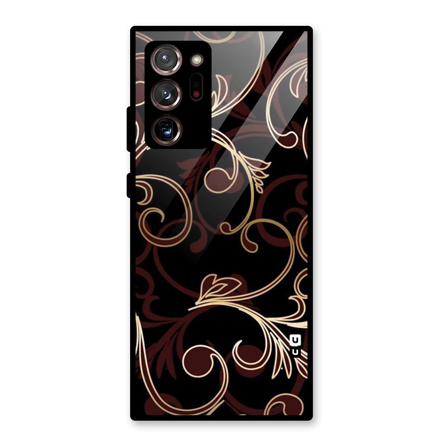 Golden Maroon Beauty Glass Back Case for Galaxy Note 20 Ultra