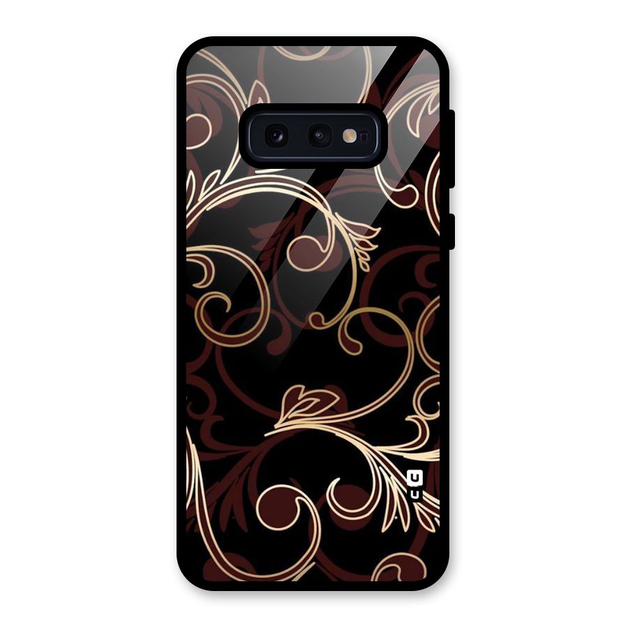 Golden Maroon Beauty Glass Back Case for Galaxy S10e