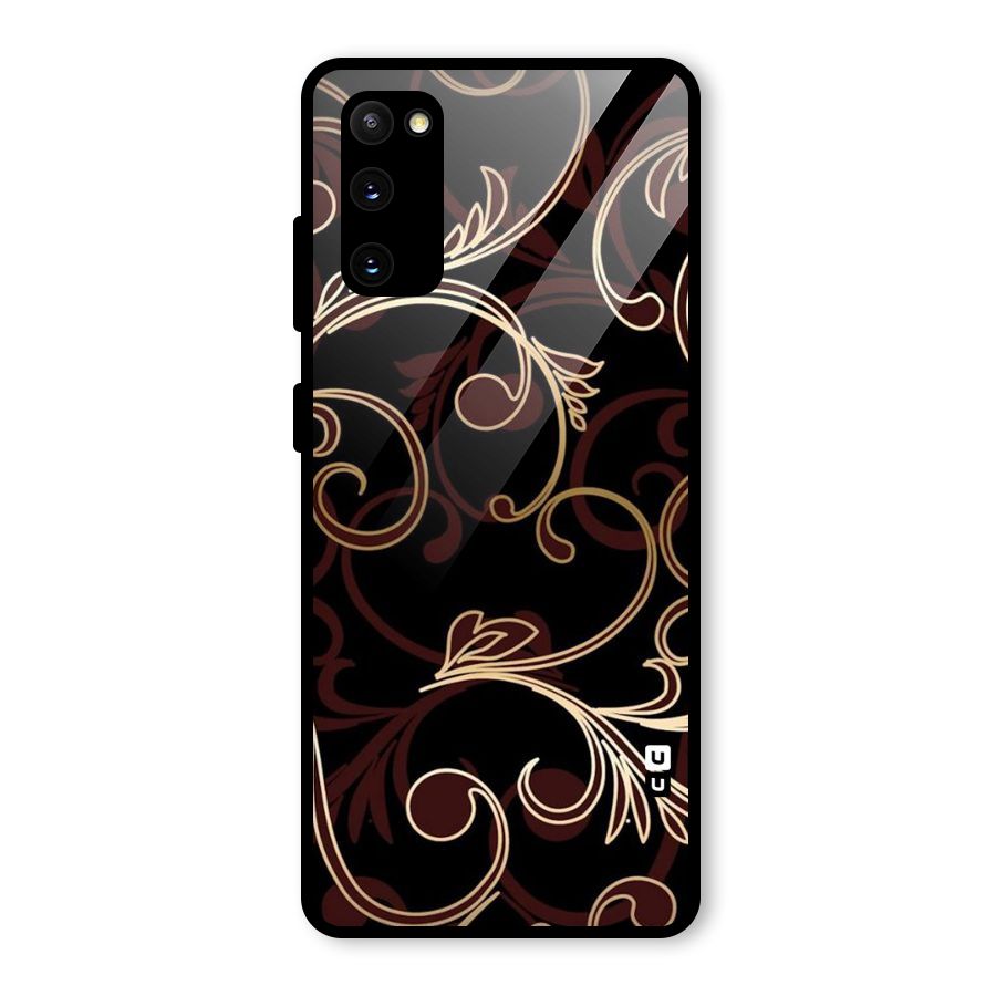 Golden Maroon Beauty Glass Back Case for Galaxy S20 FE 5G