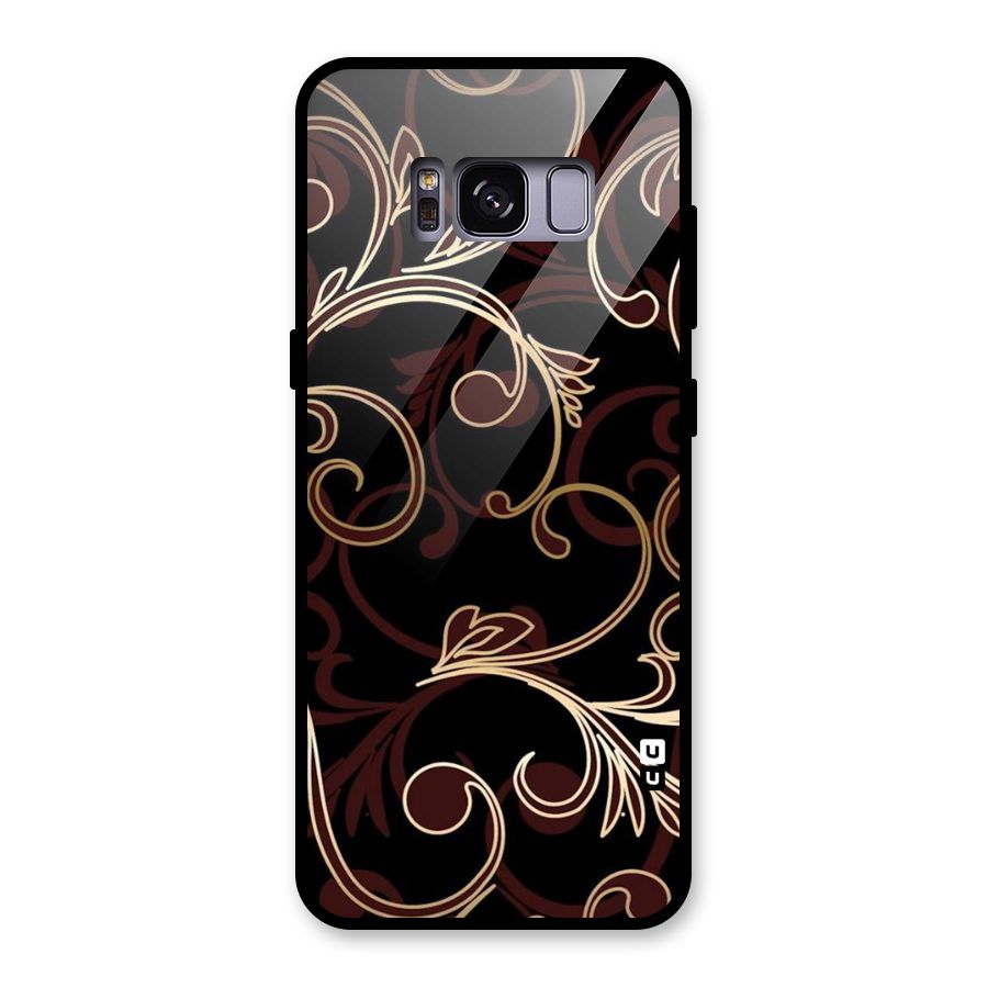 Golden Maroon Beauty Glass Back Case for Galaxy S8