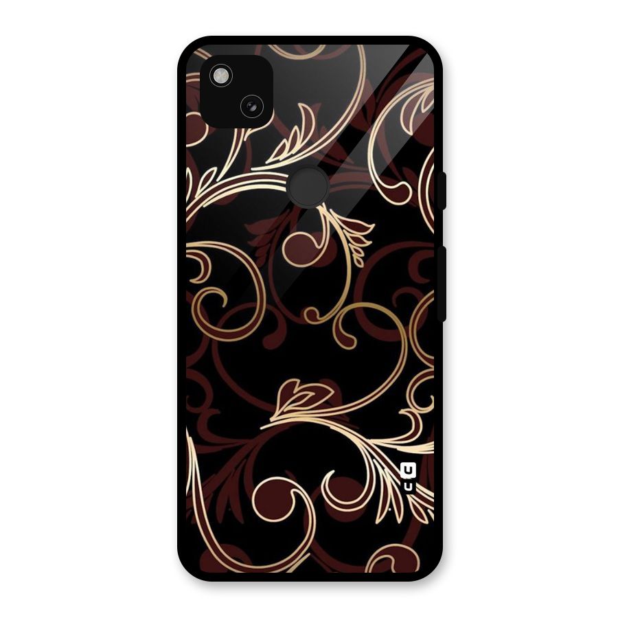 Golden Maroon Beauty Glass Back Case for Google Pixel 4a