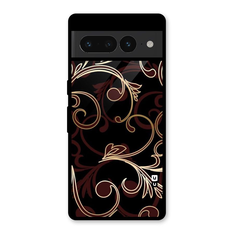 Golden Maroon Beauty Glass Back Case for Google Pixel 7 Pro